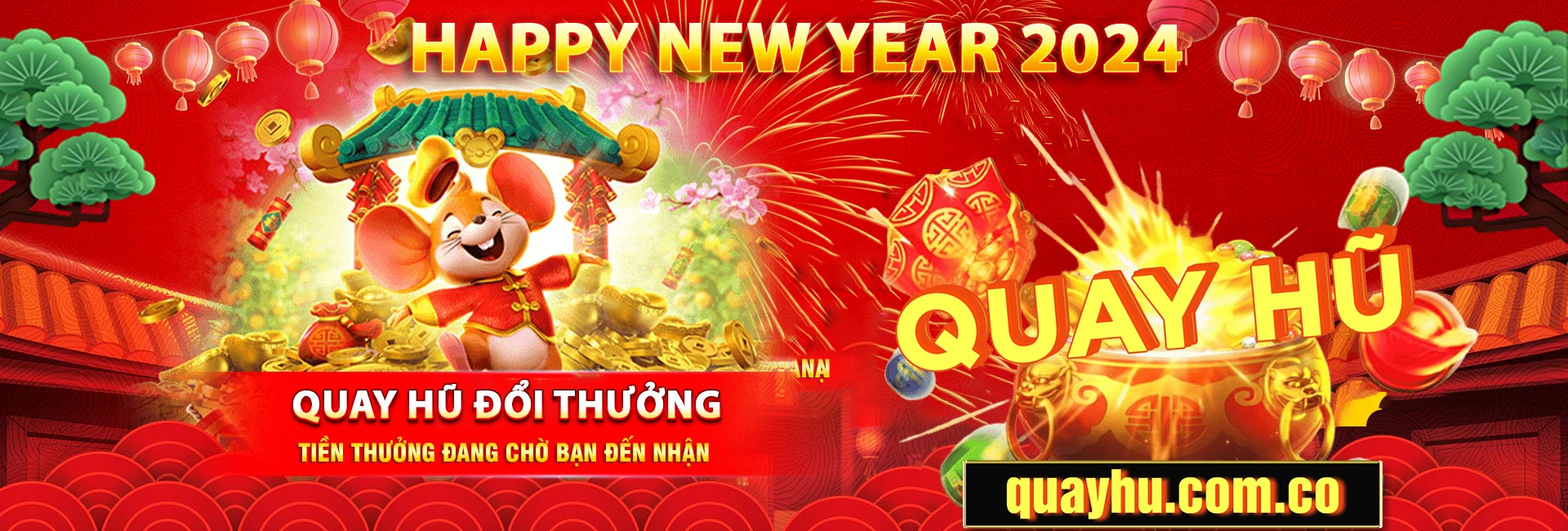 Banner quay hũ